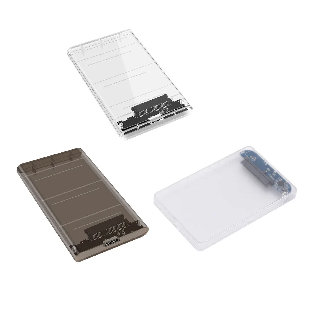 

Hard Drive Housing Wear-resistant Waterproof Hard Disk Enclosure Case Translucent Box HDD SSD Case Transparent Box