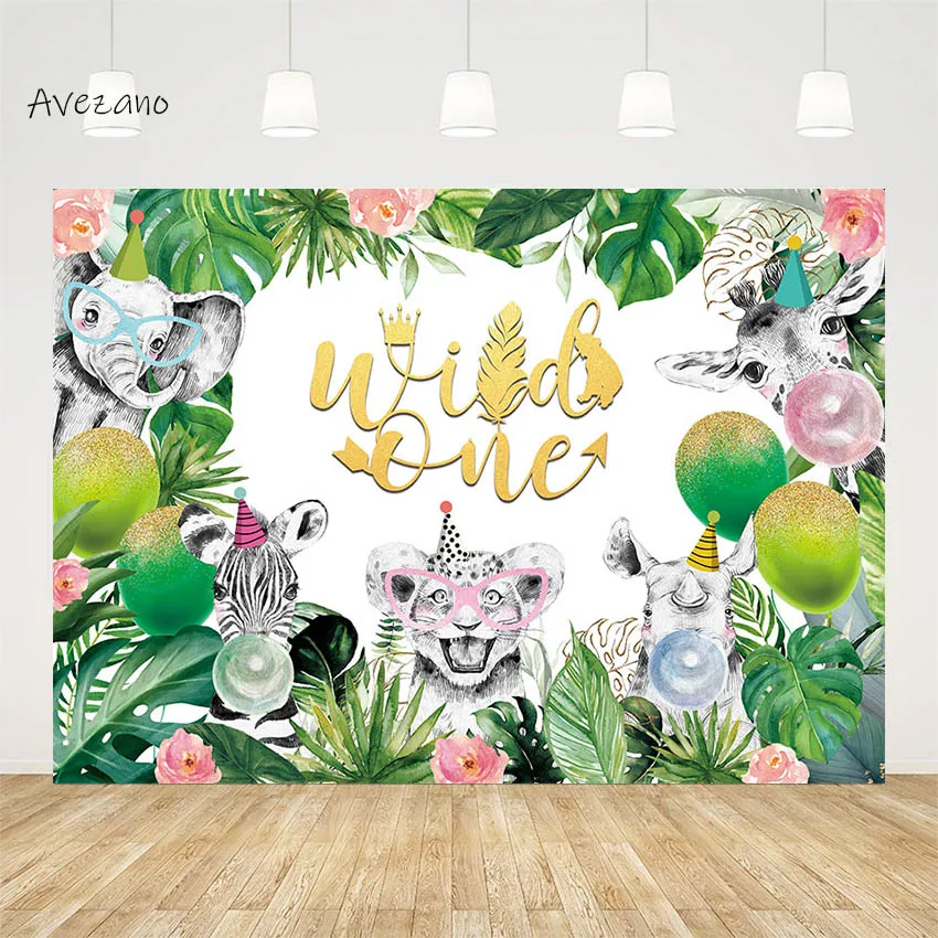 

Avezano дикая одна фотография джунгли дикая природа сафари день рождения детей, мальчика детский душ Декор фон фотостудия