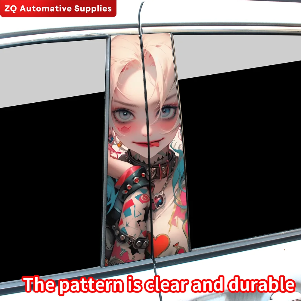 Граффити джокер девушка Автомобильные наклейки Авто B столб водонепроницаемый