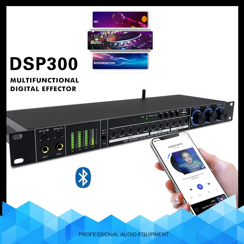 Фото Профессиональная беспроводная микрофонная система DX2 FM 1 на 2, портативная двухканальная микрофонная система для сцены, пения и конференций №4