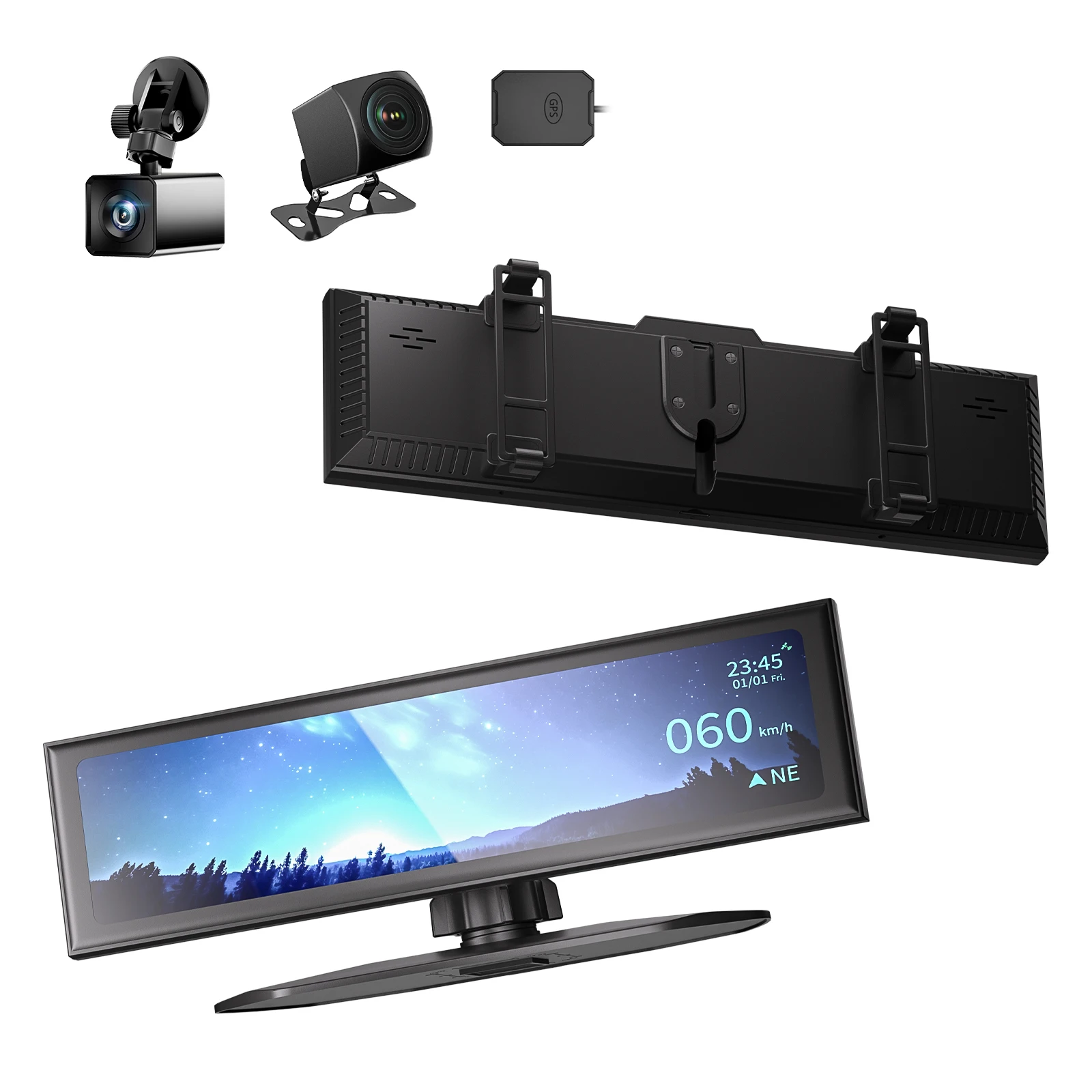 AKEEYO двойной объектив 24-часовая запись Wi-Fi видеорегистратор автомобильная 4k