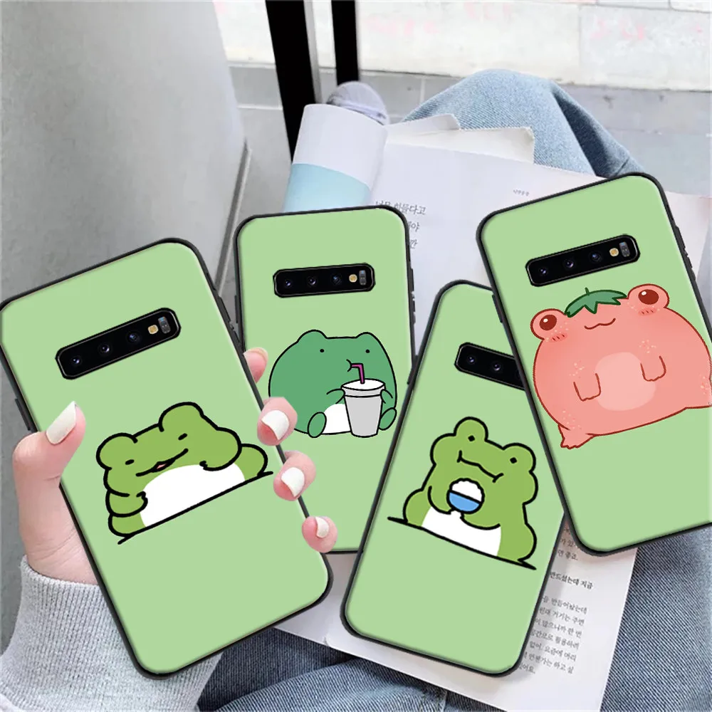 

Animal Frog Phone Case For Samsung Galaxy S8 S9 Plus S10 S20 Lite FE Ultra Funda Soft TPU Cute Cartoon Carcasa Back Cover