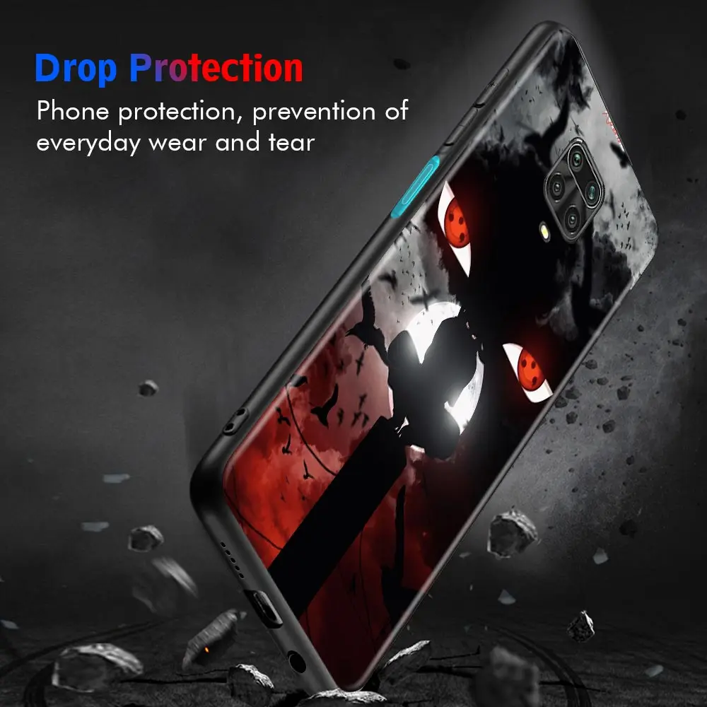 Чехол для Xiaomi Redmi Note 11 10 9 8 7 Pro Max 9T 8T 9S 9C 9A 8A 7A аниме удзумаки Наруто красный Учиха