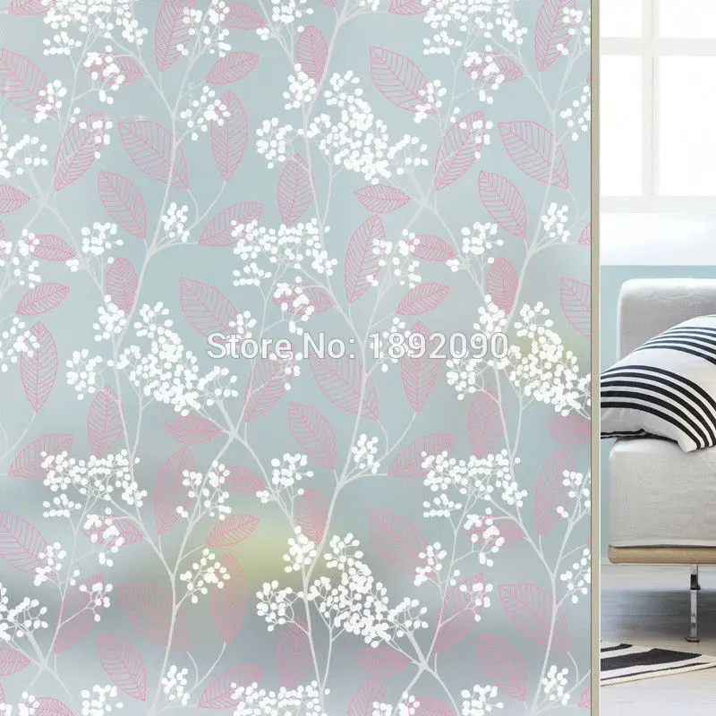

Multi Styles Opaque Embossed Frosted Decorative Window Films Vinyl Self Adhesive Privacy Stained Glass Stickers For Bathroom