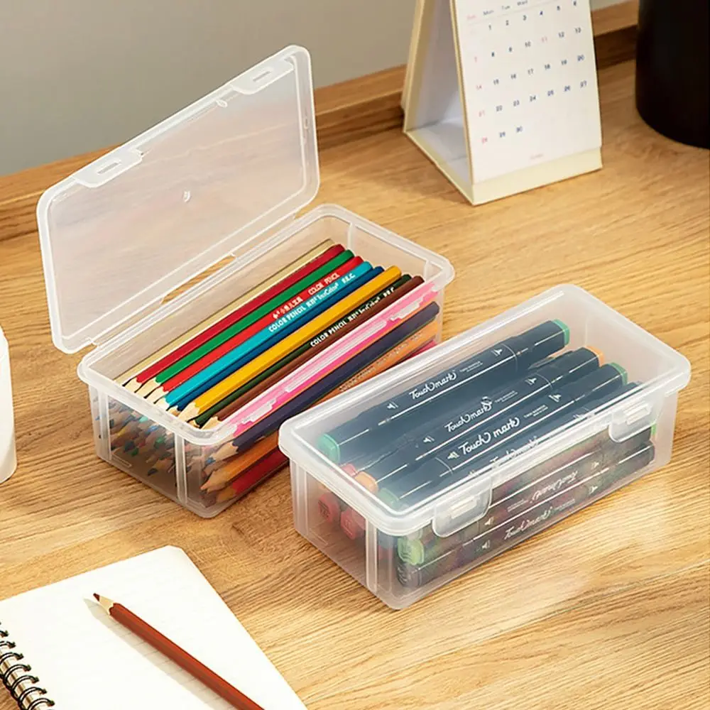 

Large Capacity Desktop Organizer Office Stationary Supplies Stationery Case Mark Pen Box Storage Box Pencil Case