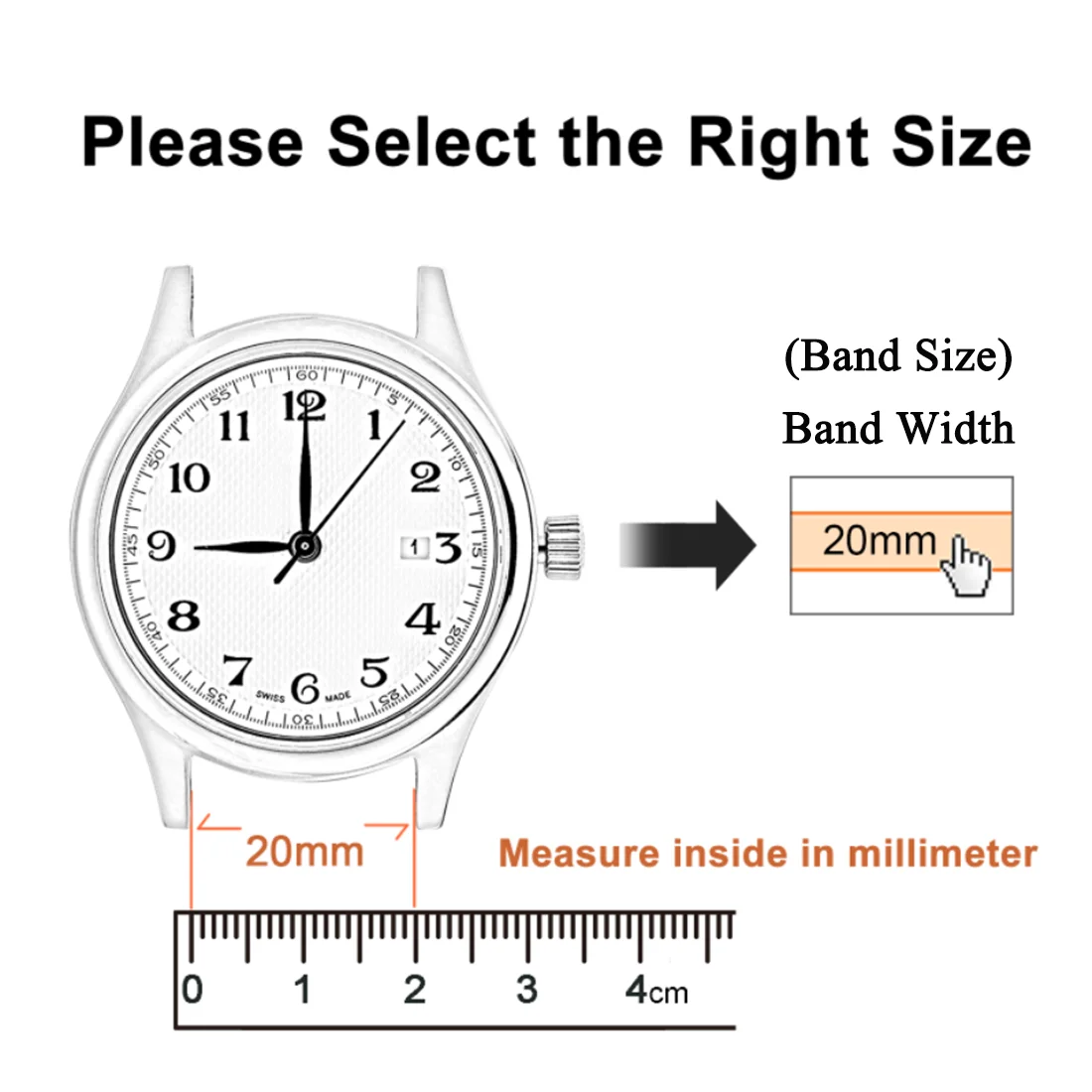 WOCCI Nylon Sport Loop Strap 18mm 20mm 22mm Watch Band for Men Women Smartwatch Bracelet with Hook and Loop Fastener Watchband