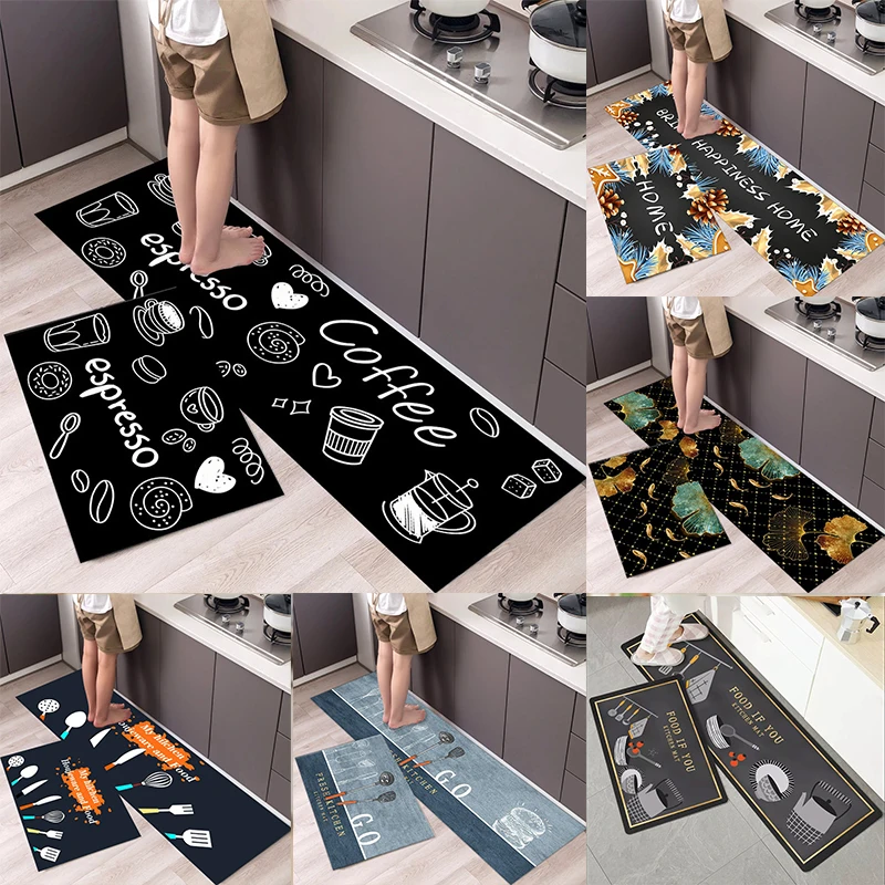 

Kitchen Rug Sets Carpet Floor Mat Fashion Simple Nordic Style Waterproof Long Strip Door Mats Modern Living Room Bedroom Decor