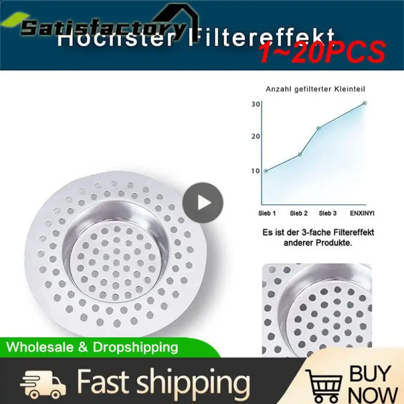 

1~20PCS 7.5cm Bathtub Hair Catcher Stopper Stainless Steel Shower Drain Hole Trap Kitchen Metal Sink Strainer Floor Drain