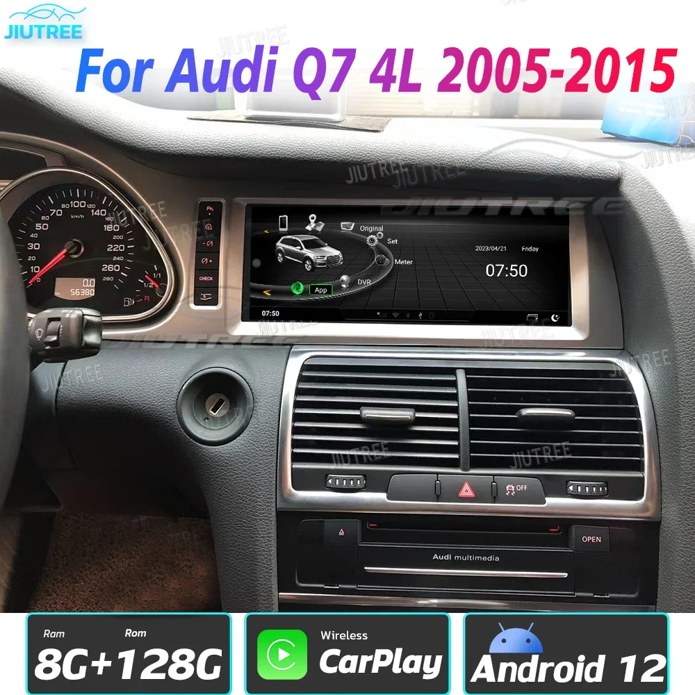 Android 12 8 + 128 ГБ CarPlay для Audi Q7 4L 2005-2015 MMI 2G 3G GPS Автомобильный мультимедийный плеер