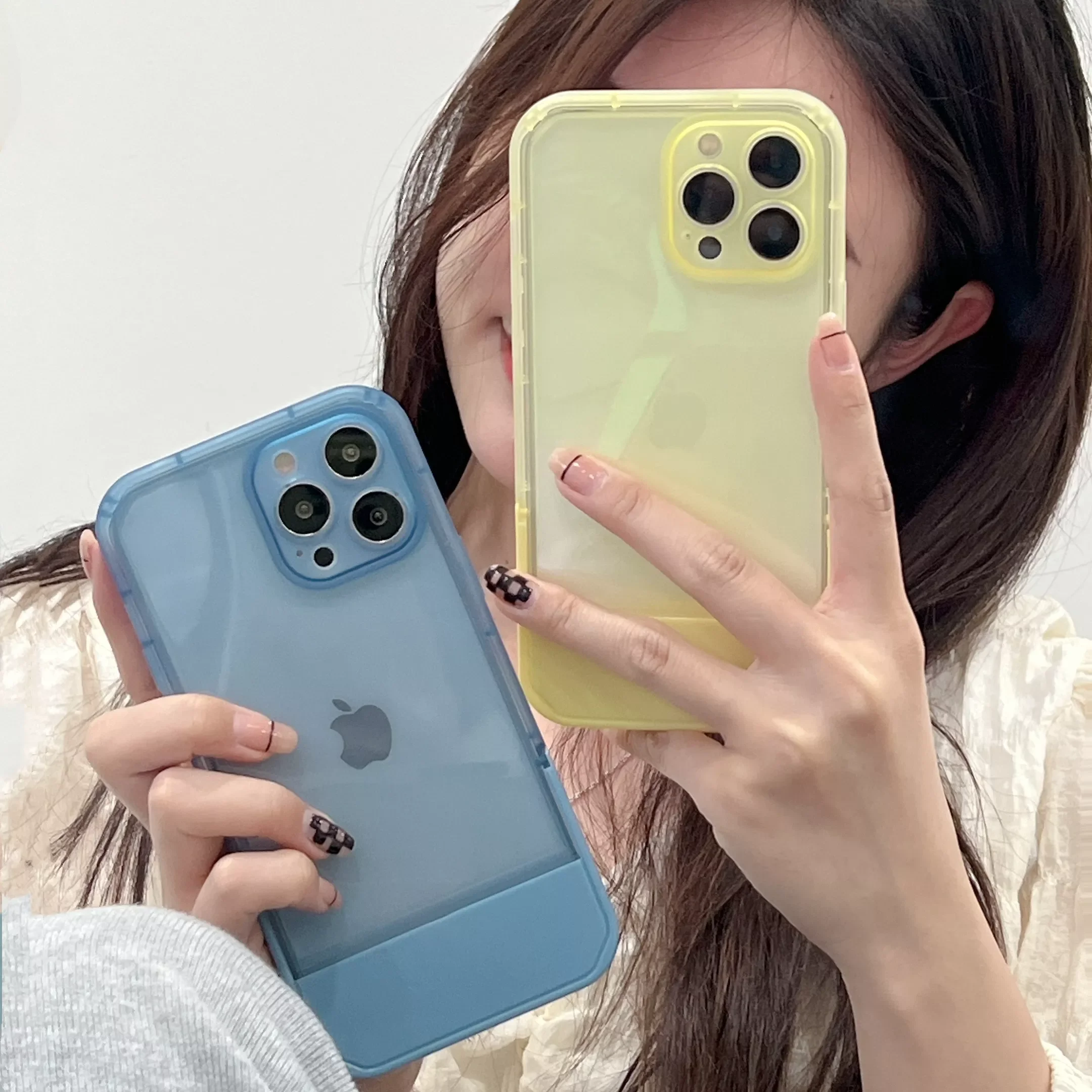 

Factory Direct Selling Candy Soft Silicone Case for iPhone 13 12 11 Pro Max X XR XS 7 8 Plus Shockproof Kickstand Stand Holder C