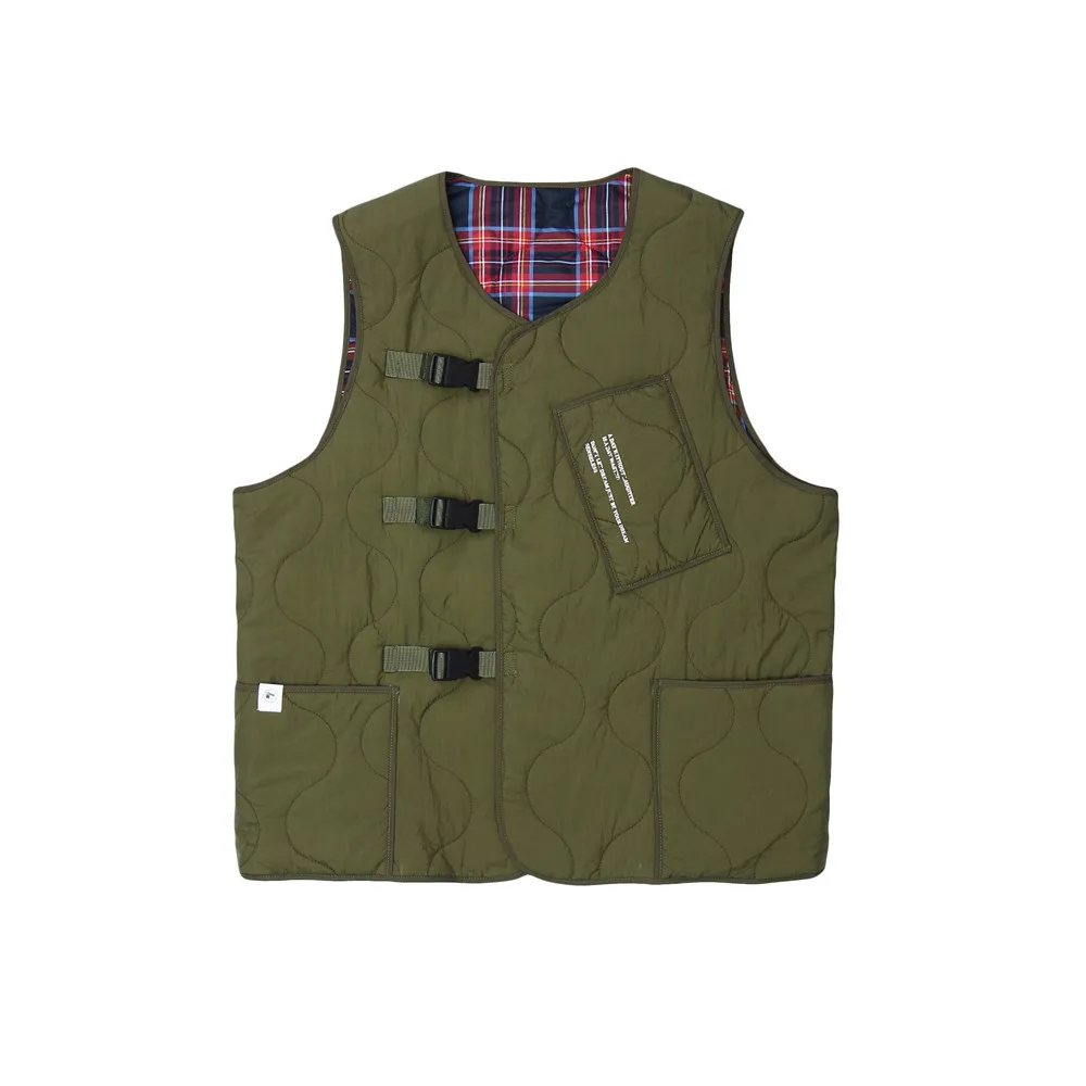 Men INS Popular Firmranch Men/Women Winter/Autumn Amekaji Padded Sleeveless Jacket Multi Pockets Pocket Work Clothes Vest