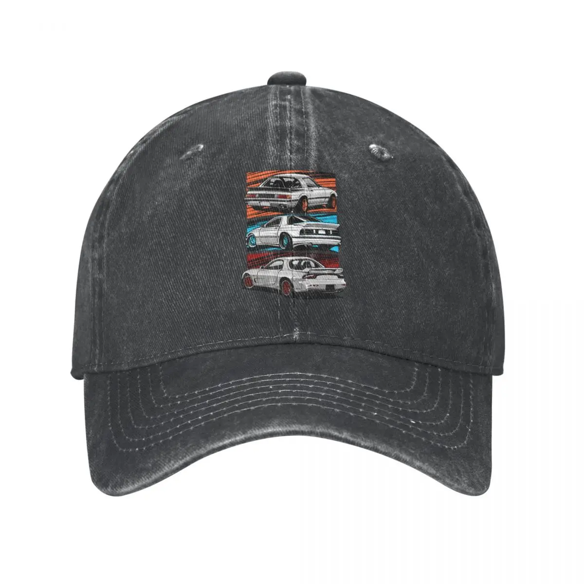 

2022 New Hip Hop Washed Japanese JDM Baseball Cap Dad Spring Autumn Snapback Cowboy Hats Drift RX7 Cap Hats