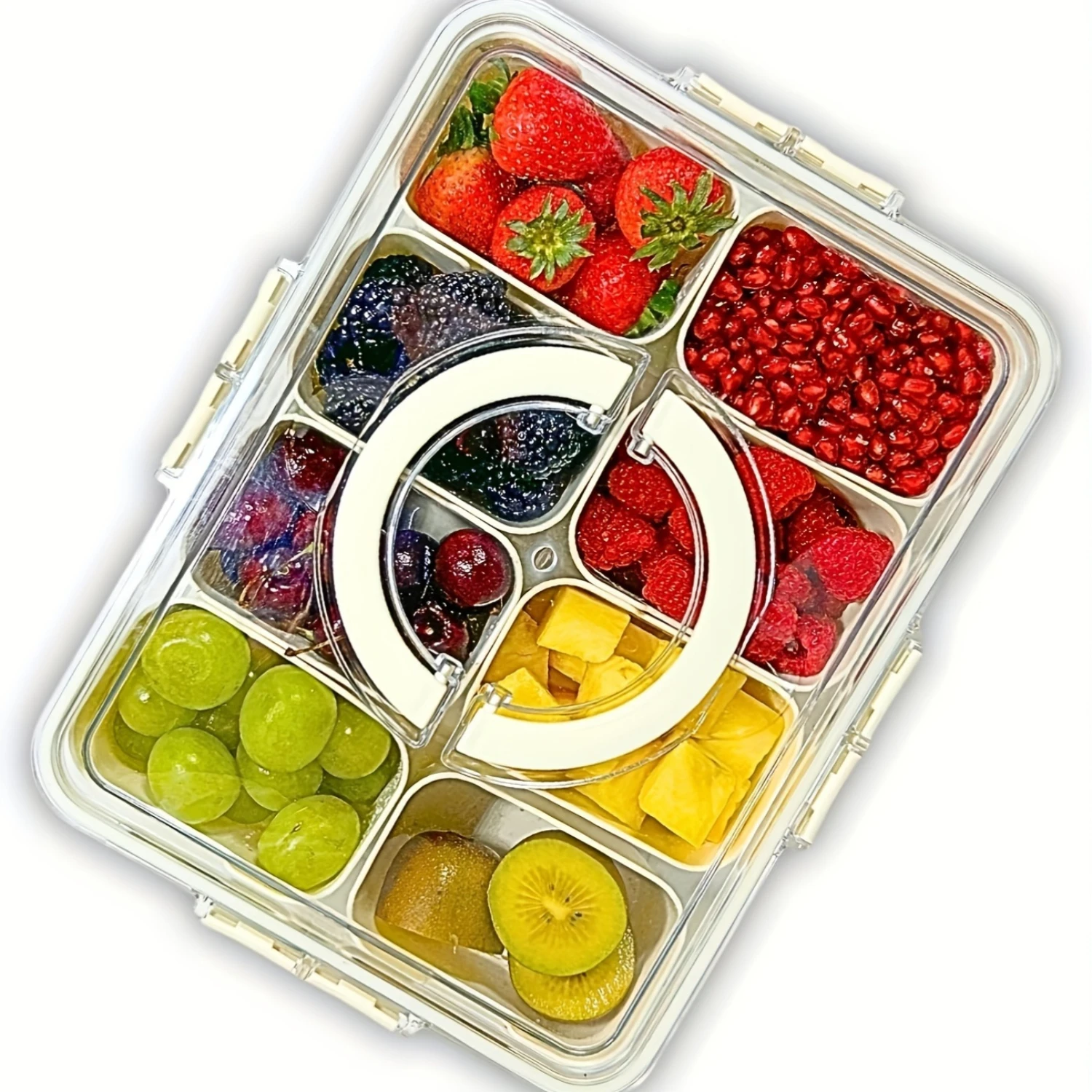 Портативная коробка для закусок с 8 прозрачными отделениями идеально подходящая