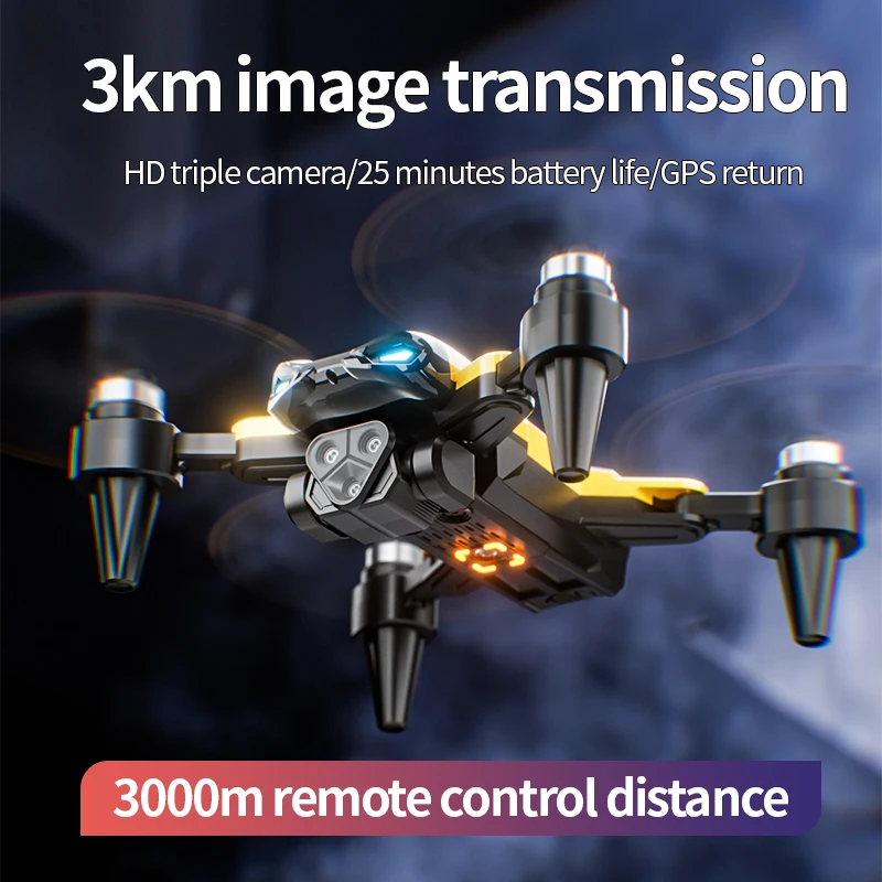 Фото Новый квадрокоптер Lenovo M5 с тройной камерой 8K HD, бесщеточным двигателем, оптическим позиционированием и складной конструкцией, радиоуправляемая игрушка-дрон №4