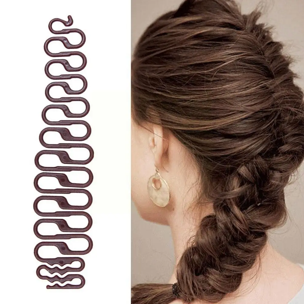 

Lady French Weave Hair Braider Roller Hair Twist Styling Hairpins Barrettes for Women Hairstyle Bun Braiding Diy Accessorie K8F8