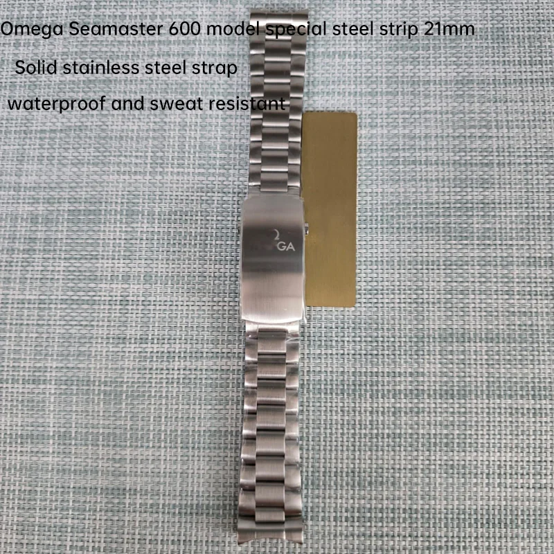 Ремень для Omega Seamaster 600 стальной ремень оранжевый океанская Вселенная 21 мм пряжка