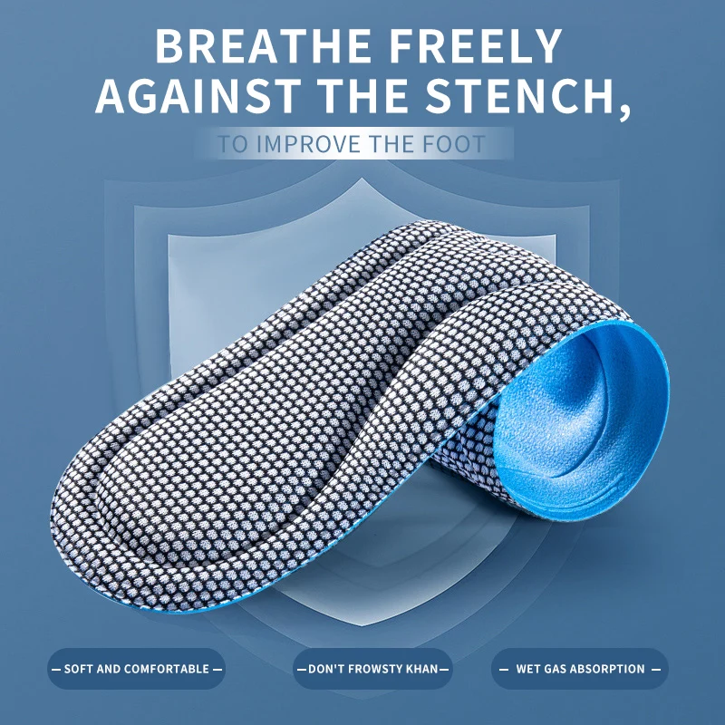 Memory Foam Insoles for Shoes Men Women Nano Antibacterial Massage Sport Insole Feet Orthopedic Shoe Sole Running Accessories