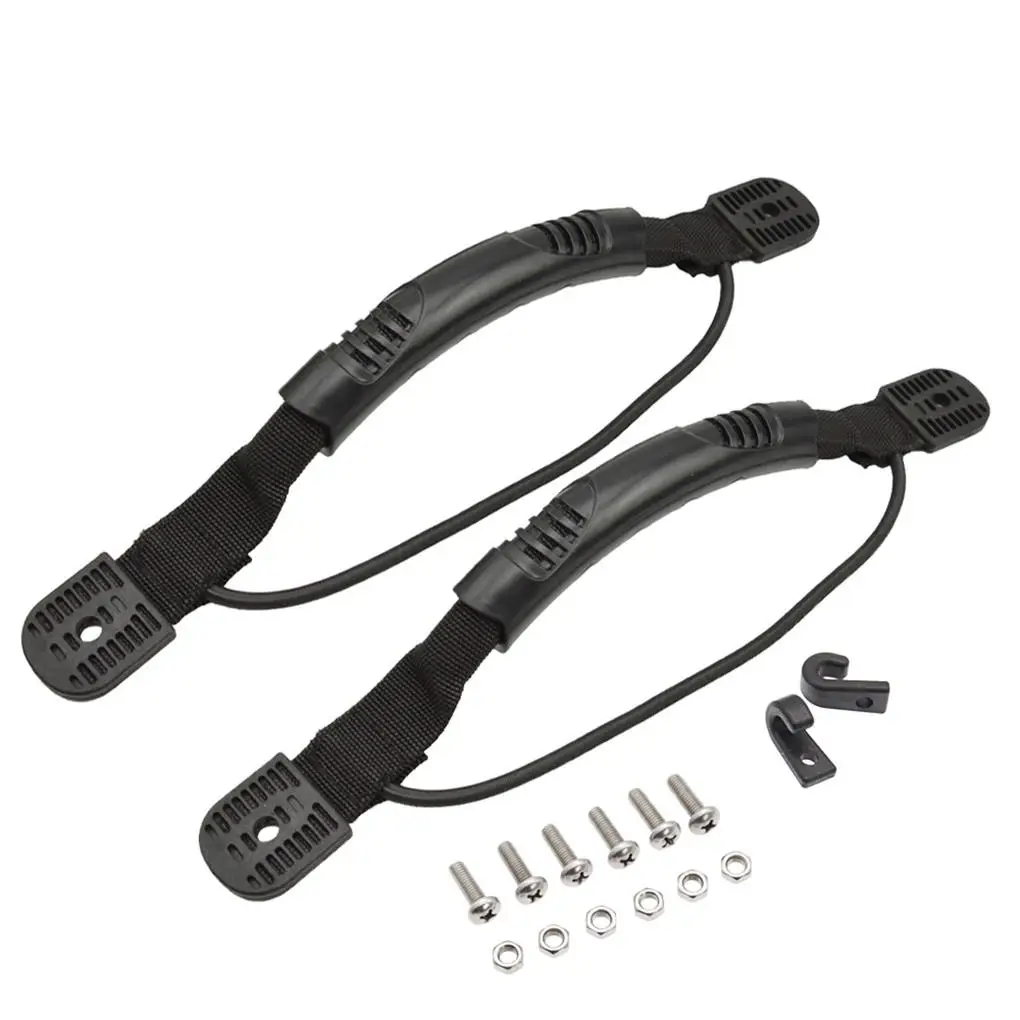 

1 Pair Kayak Suitcase Luggage Handles Fittings Canoe Side Mount Anti-skid Rubber Nylon Grips Boat Attachment Replacements