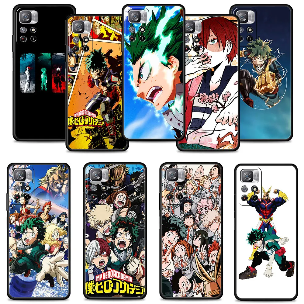 

For Redmi Note 9 7 11 Pro 9C K40 8 9T 9S 9A 10 8T K50 10C Celular Coque Silicone Fundas My Hero Academia