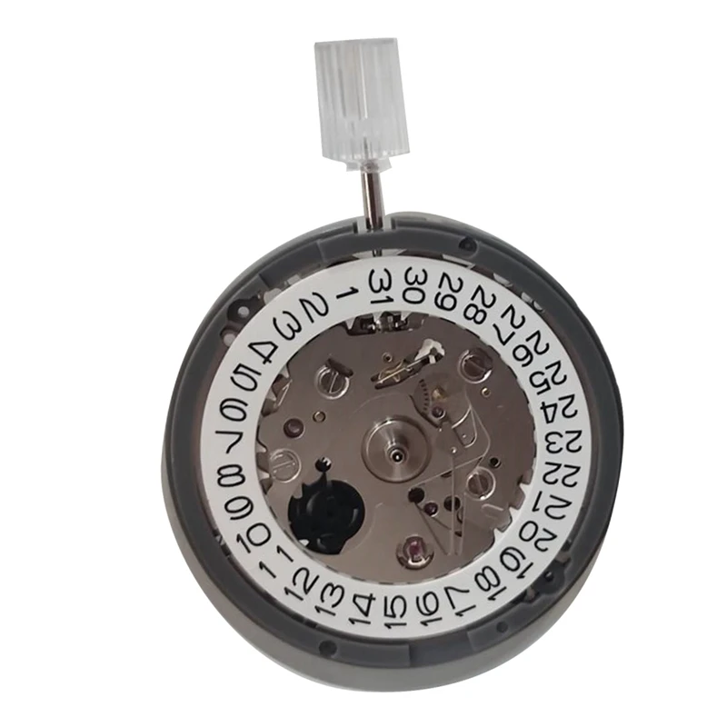 

1 Pcs Watch Movement Left-Handed Automatic Watch Movement Silver Watch Stem Crown Date At 9 O'clock For NH35 NH35A