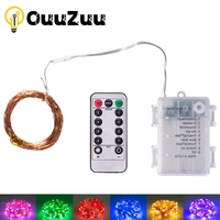 ouuzuu 10m led battery box copper wire string lights waterproof fairy night lights xmas garland party wedding party decor
