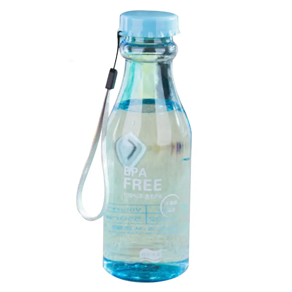 

550ml Unbreakable Water Bottle Sport Office Bottle Plastic Water Cup for drinking transparent bottle Glasse 6 Colors