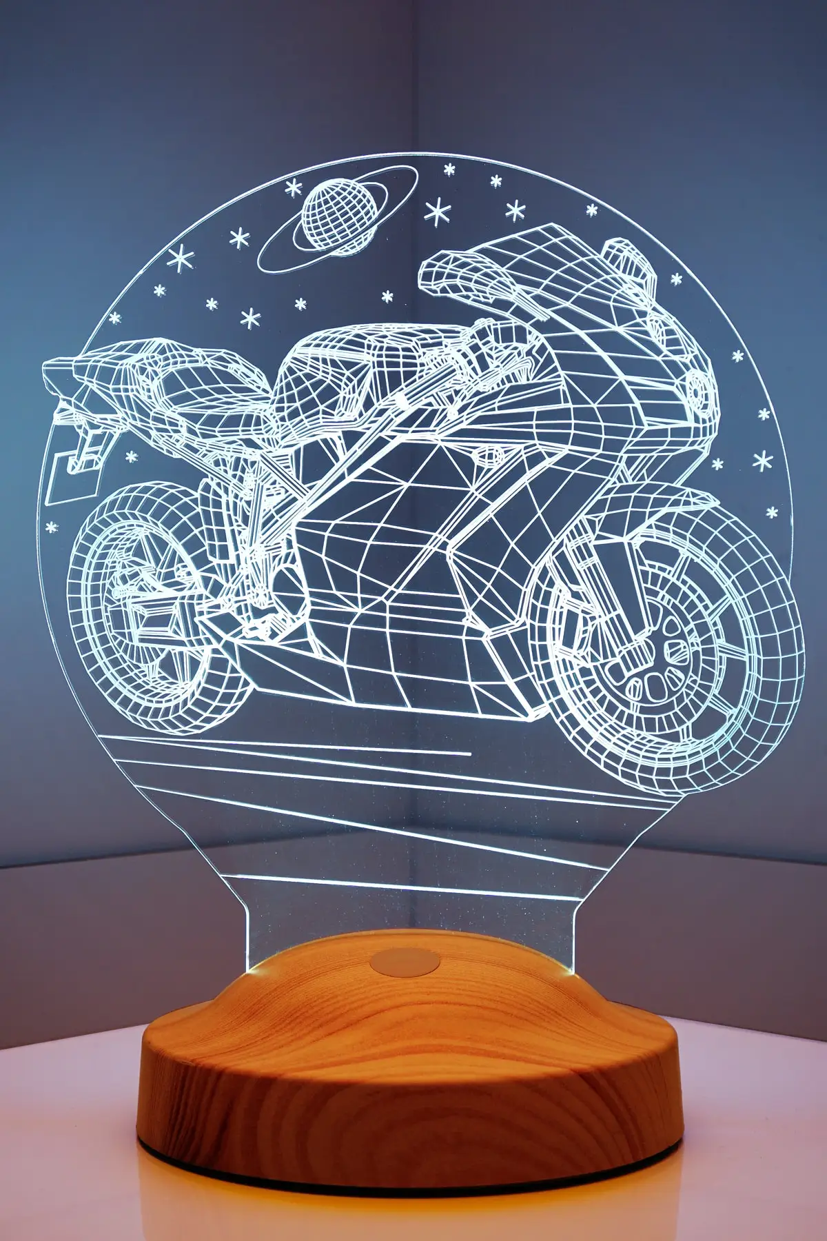 

3d Motor Racing Led lamp personalized design