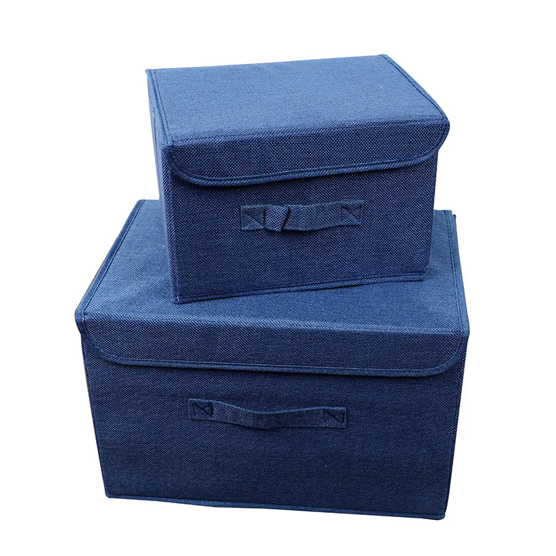 

Water-washed Fabric Storage Box Foldable Underwear Storage Box Jul1194