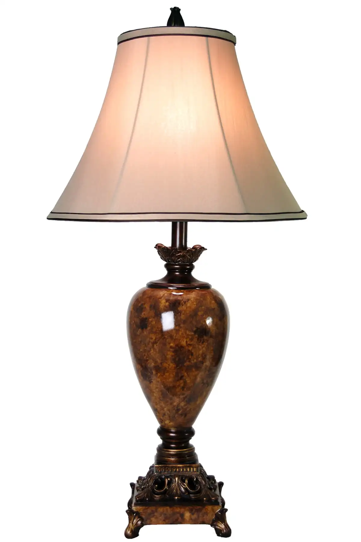 

HMTX Trieste Table Lamp - Marble Finish - Taupe Fabric Shade