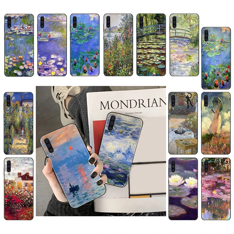 

Claude Monet Garden Lotus Bridge Phone Case For Samsung Galaxy A13 A03 A12 A32 A71 A11 A21S A02 A52 A72 A51 A50 A70 A31 M31