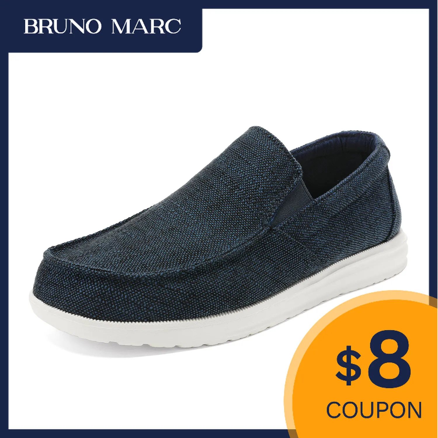 

Bruno Marc Men's Canvas Slip on Loafers Walking Shoes Stretch Casual Sneakers Loafers Shoes for Men Basic Hard-Wearing