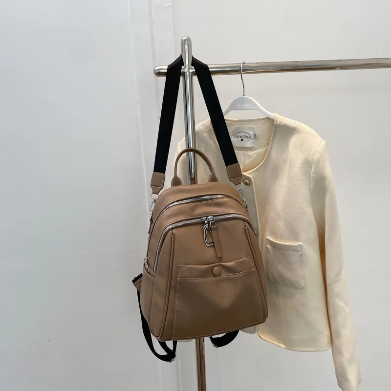

2024 Trend Women PU Leather Backpack Classic Travel Back Pack Ladies Luxury Designer Shoulder Bags for Girls Bagpack Mochila