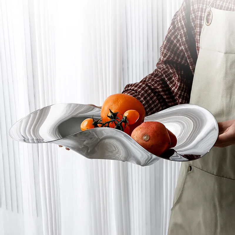 Роскошная уникальная декоративная тарелка из нержавеющей стали Сервировочная