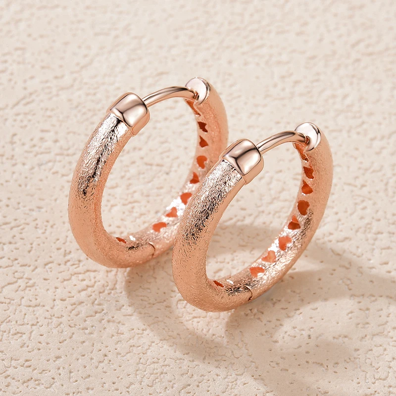 

Женские серьги-кольца из серебра 925 пробы, с подвеской в виде сердца