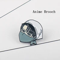 anime peripheral brooch attack on giant brooch metal cartoon badge pin creative new product schoolbag decoration wholesale gift