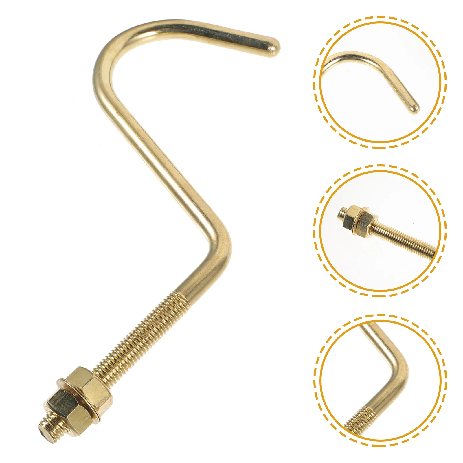 

2 Pcs Pool Table Bridge Hooks Copper Replaceable Wear-resistant Snooker Billiard Board Plating Cue Racks Convenient