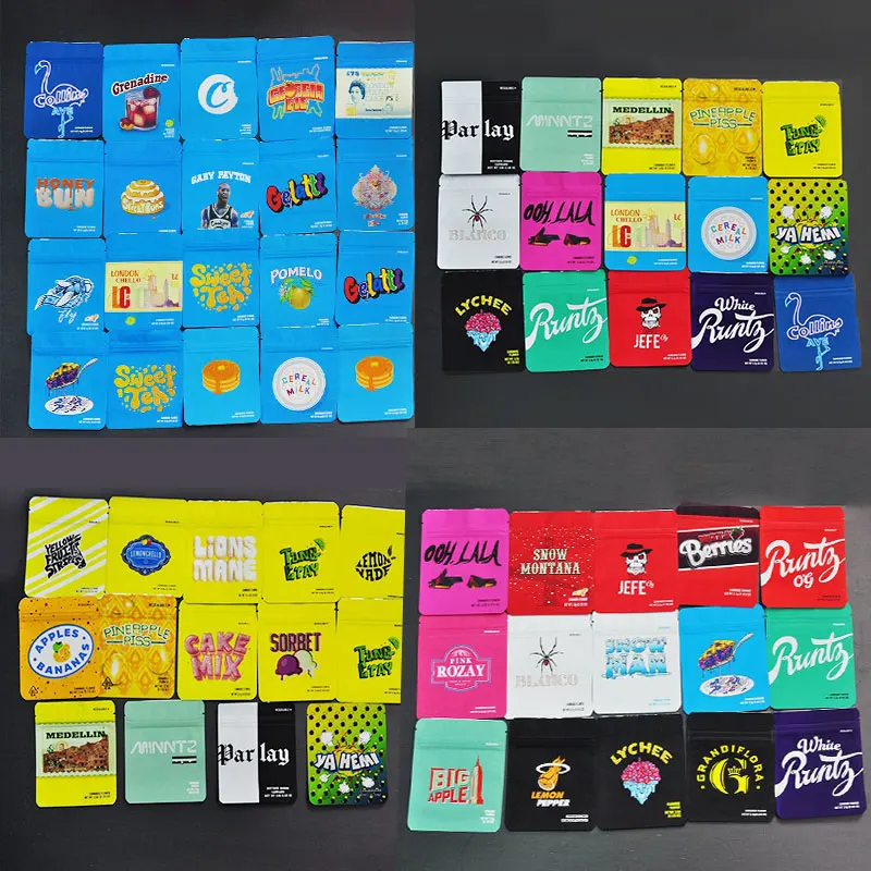 

3.5g Candy Bags Waterproof Sealed Bags Top Quality Standing Plastic Package For Food Zipper Storage Bags Wholesale Household Pro