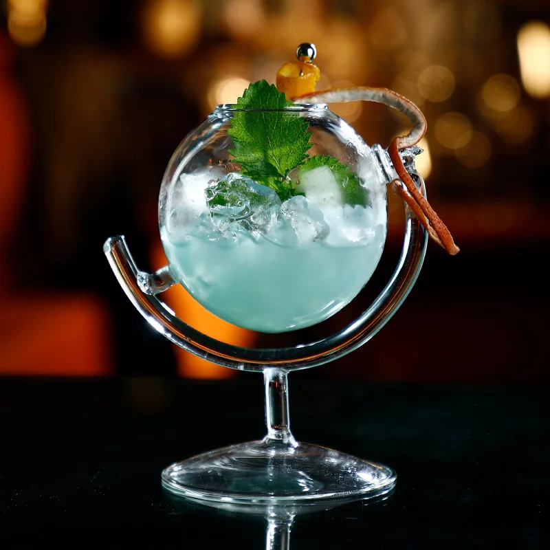 Креативный бокал для коктейлей в форме глобуса вина