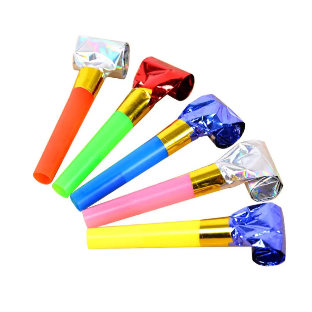 

100PCS Child Blowouts Whistles Kids Birthday Party Props Favors Decoration Supplies Noise Toys