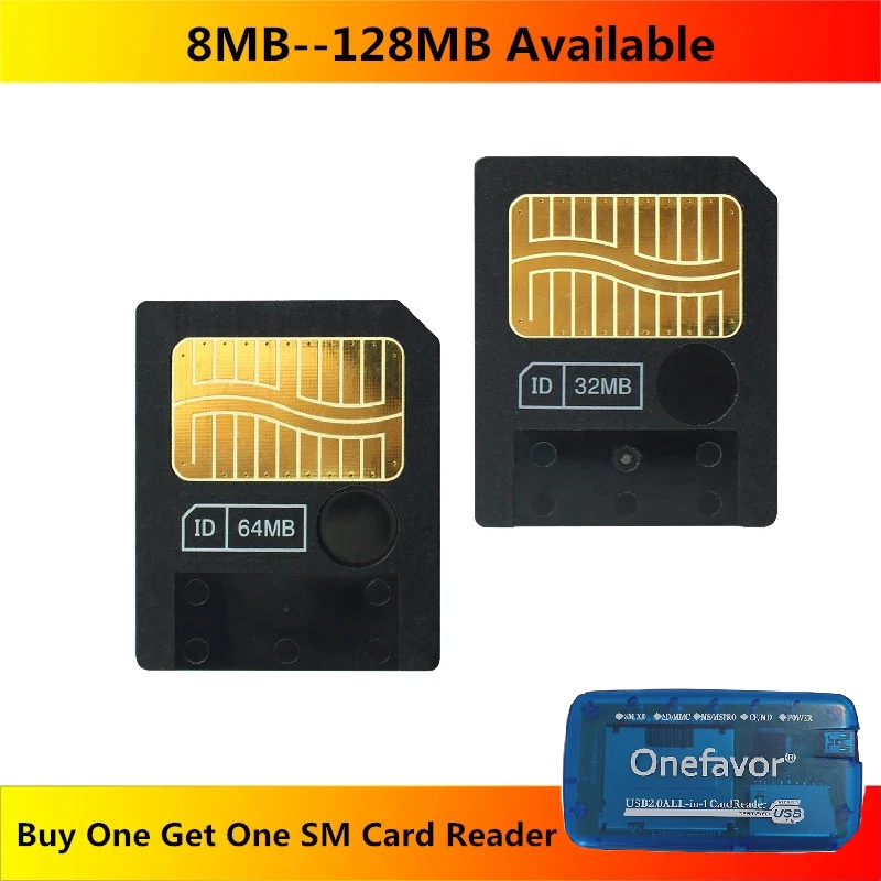 SmartMedia Card SM 8MB 16MB 32MB 64MB 128MB Memory Card Smart Media Card With Free SM Card Reader