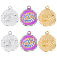 5pcslot womens jewelry devils eye stainless steel charms accessories diy crafts turkish eye necklace for men pendants making