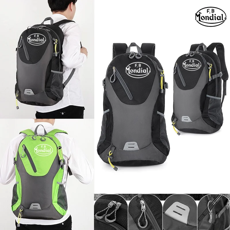 

For FB Mondial Flat Track HPS 125 300 Hipster Imola SMT SMX 125 Enduro Motard 40L Large Capacity Waterproof Backpack Men/Women