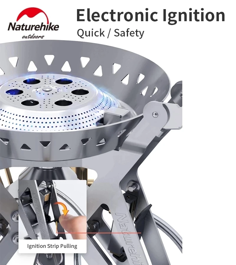 Naturehike Оригинальная уличная газовая плита для кемпинга Мощная Сверхлегкий