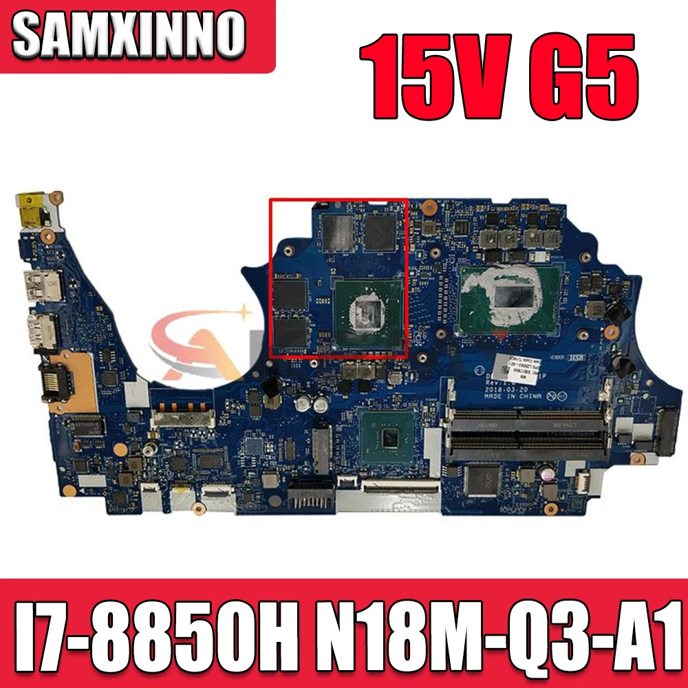 

For HP Zbook 15V G5 Laptop Motherboard L25093-001 L25093-601 DPF52 LA-F851P DDR4 SR3YZ I7-8850H N18M-Q3-A1 100% Tested