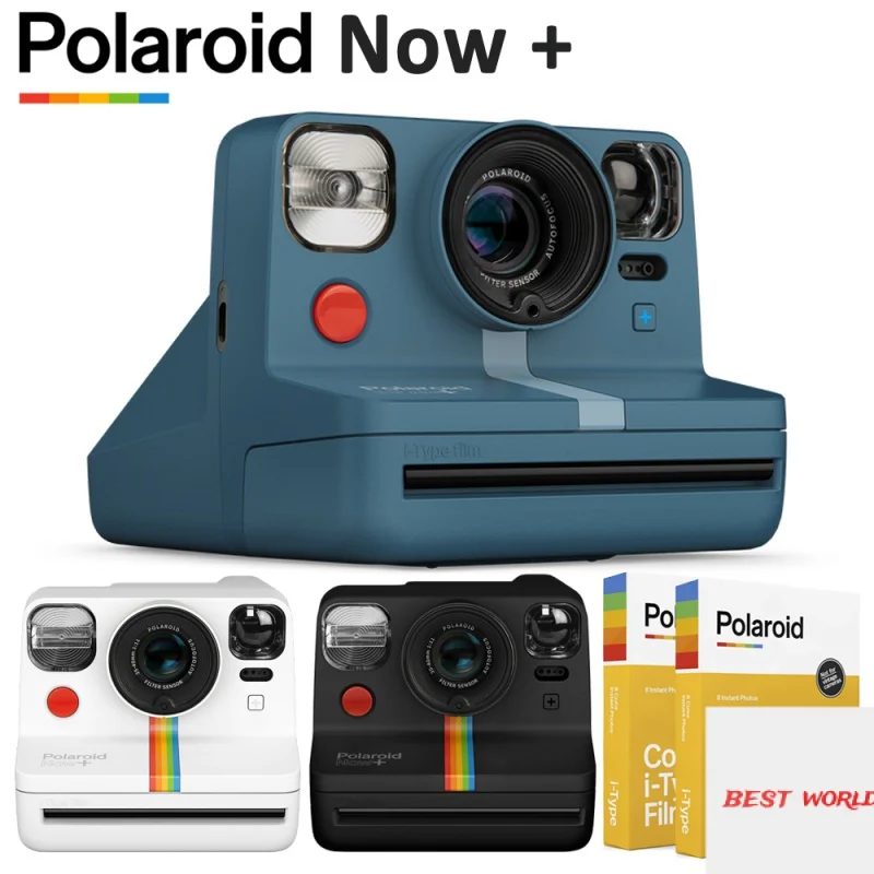 

3 цвета Polaroid Now + i‑ Type мгновенная камера черный/белый/синий серый + дополнительные 8/16 листов цветная пленка i-Type