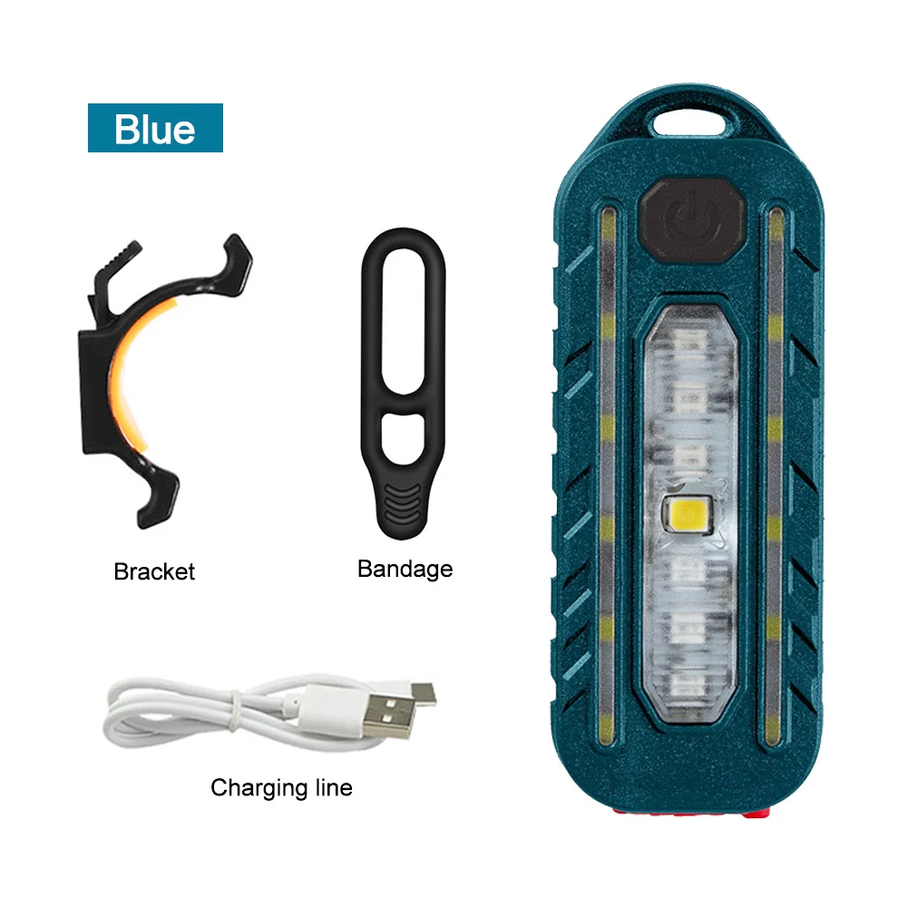 Motorcycle Warning Light Helmet LED Smart Night Cycling Safety Signal Universal Bicycle Taillight Accessrioes