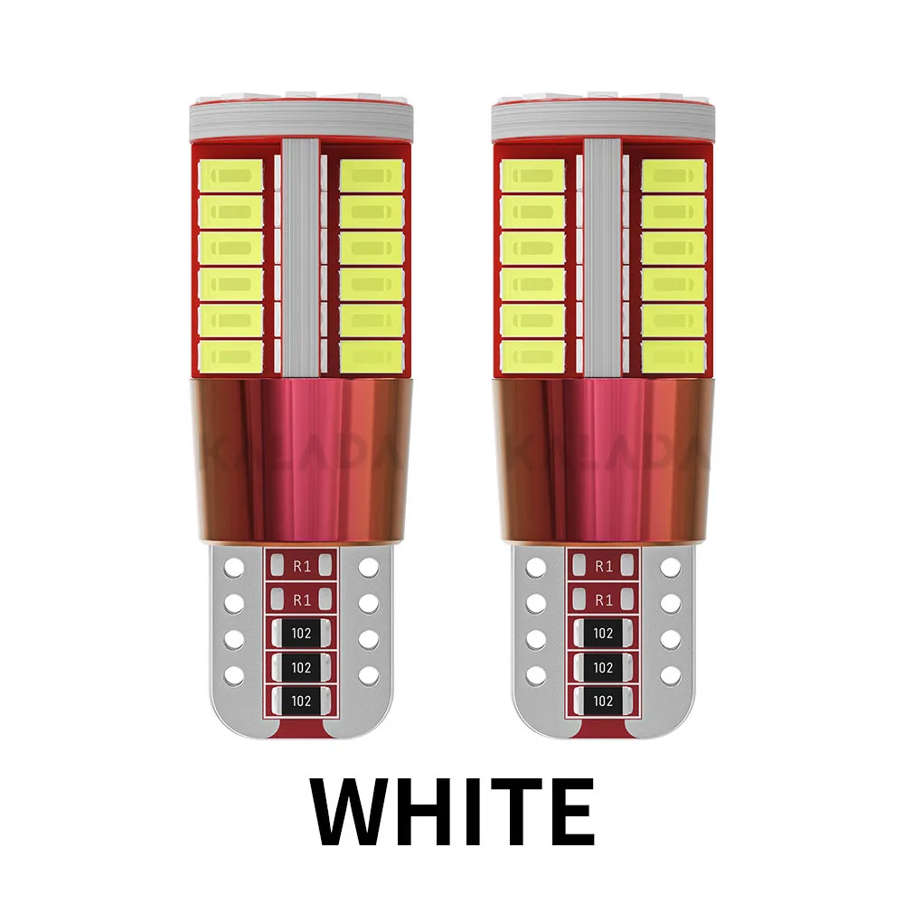 

2 шт. W5W светодиодные лампы T10 Canbus 3014 SMD для салона автомобиля, купольная лампа для чтения номерного знака, сигнальная лампа, клиновая лампа, бесплатная ошибка, белый