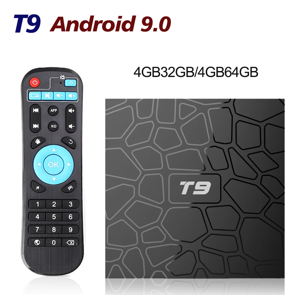 SkyBeats Smart T9 Android 2.4 Телеприставка 4 ГБ ОЗУ 64 ПЗУ Dual Wi-Fi USB 4.0 4K Bluetooth TV Box