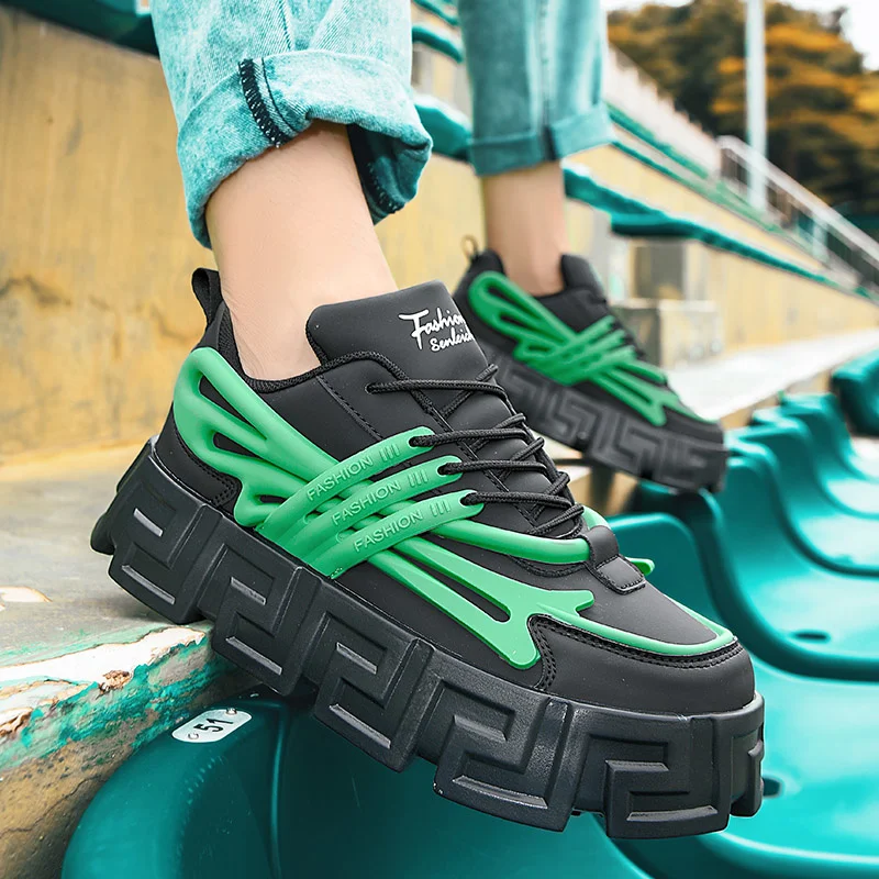 

Мужские кроссовки на толстой подошве, повседневная обувь для ходьбы, баскетбольные кроссовки для бега, 2023