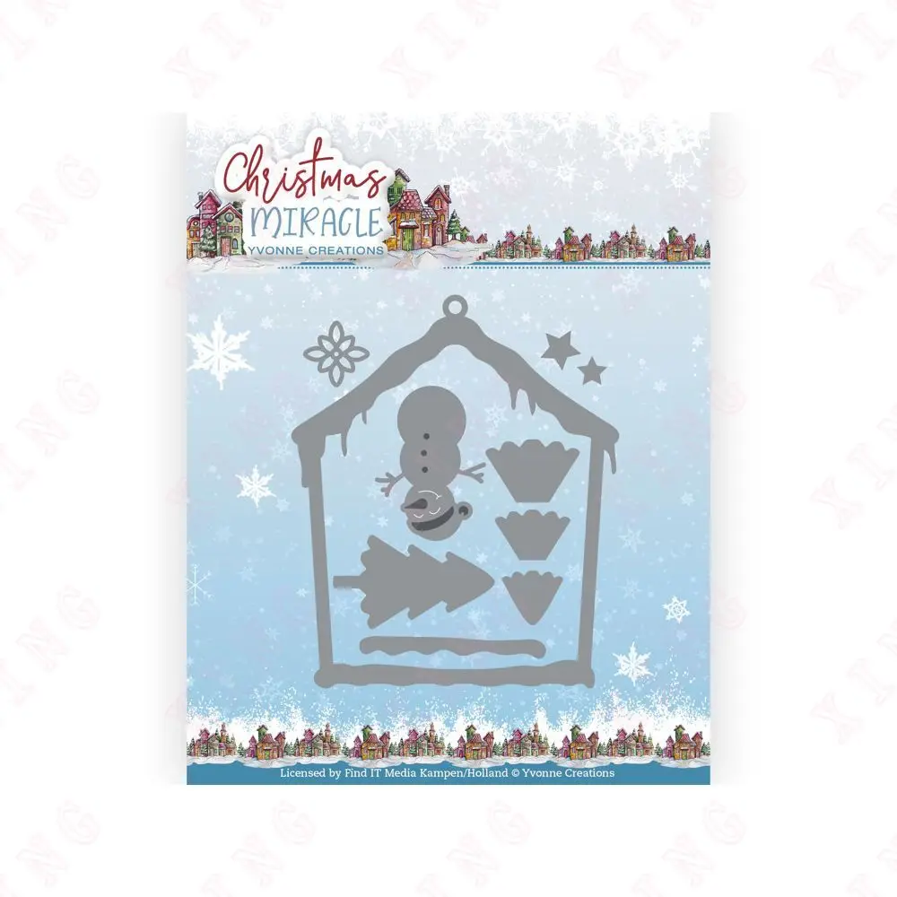 

Metal Cutting Dies Scrapbook Decoration Embossing Template Newest Diy Greeting Card Handmade Craft Snowman’s House Reusable Mold